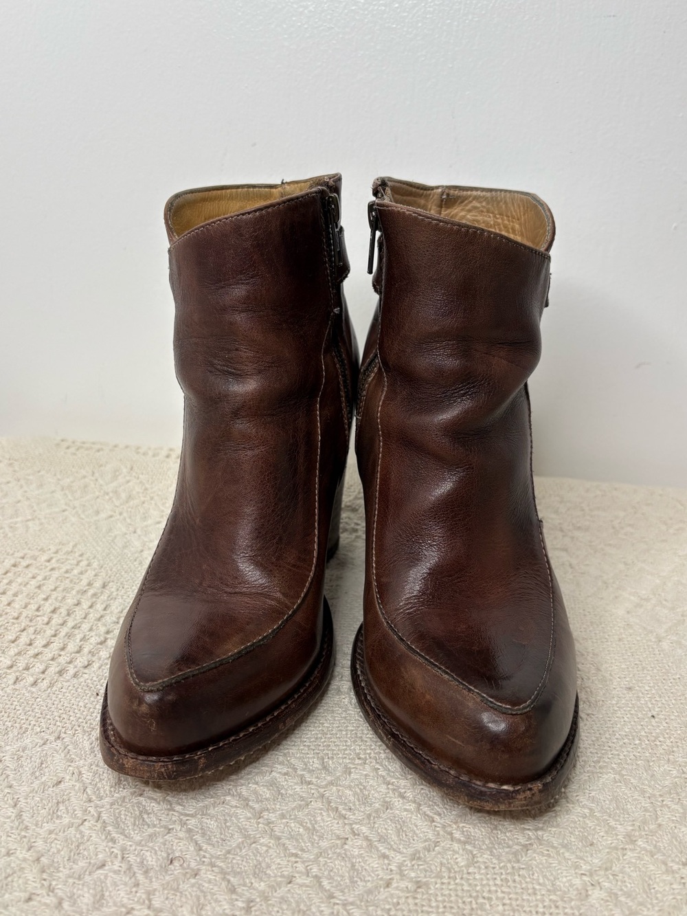 Bedstu Brown Leather Isla Ankle Boots with Buckle Detail - Picture 4 of 11